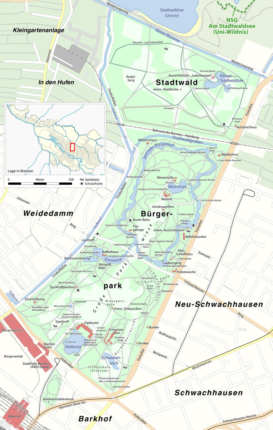 Zwei Verdächtige nach Nazi-Schmierereien im Bürgerpark gestellt