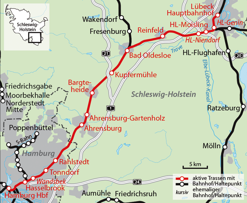 Bahnstrecke Hamburg-Lübeck (Archivfoto)