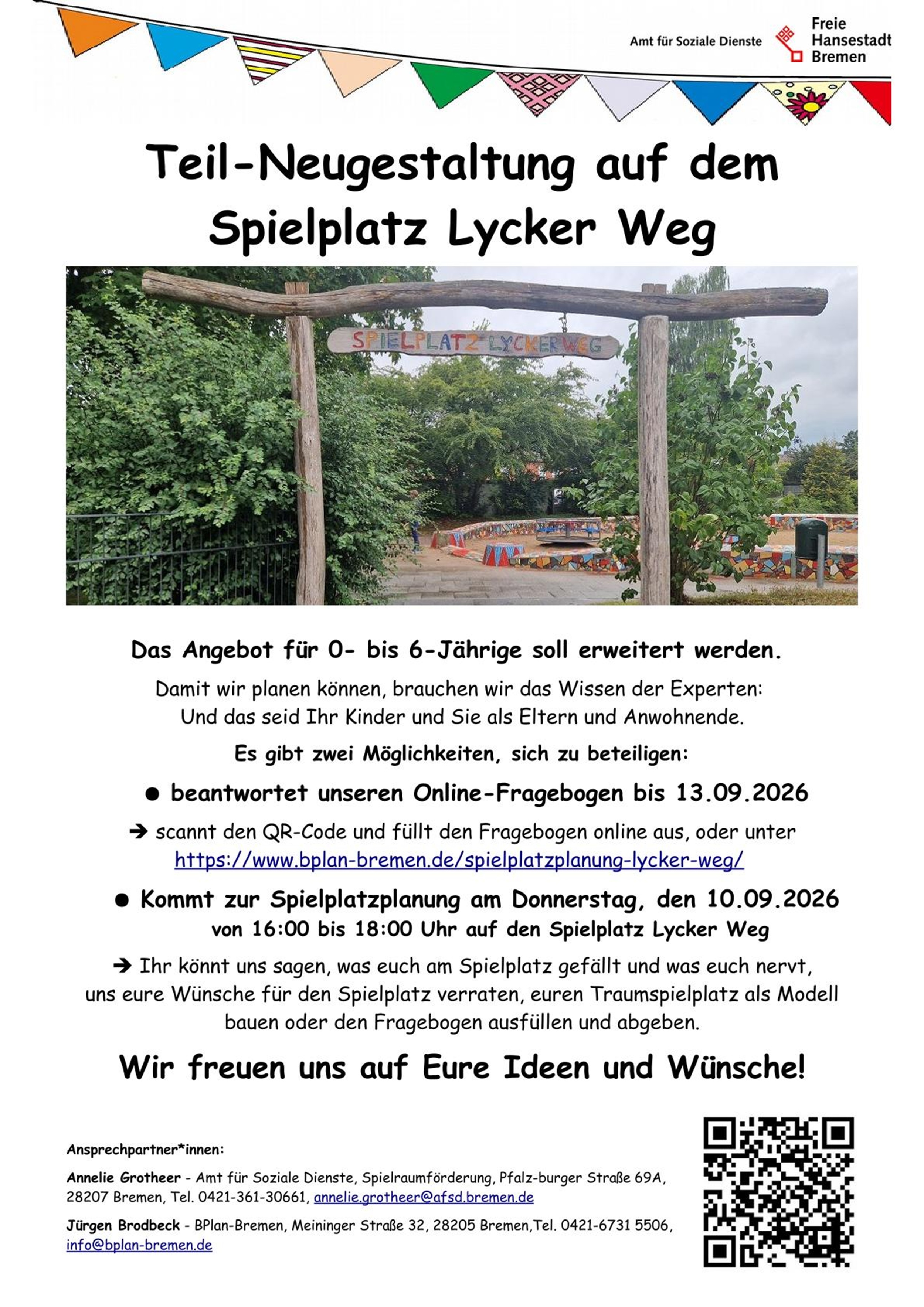 Blumenthal: Ideen für Spielplatz am Lycker Weg gesucht