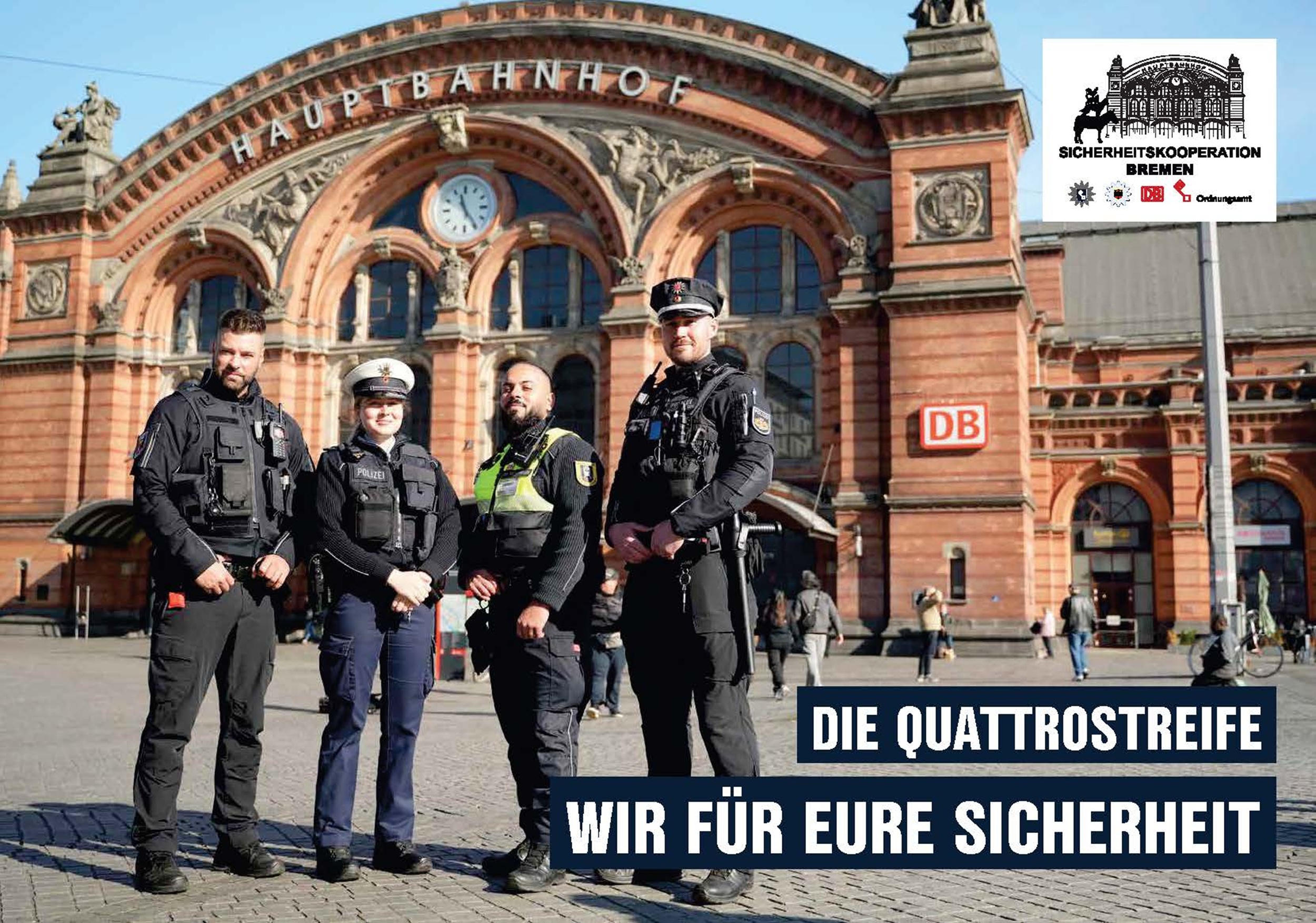 Quattro-Streife am Bremer Hauptbahnhof nun auch sonntags im Einsatz